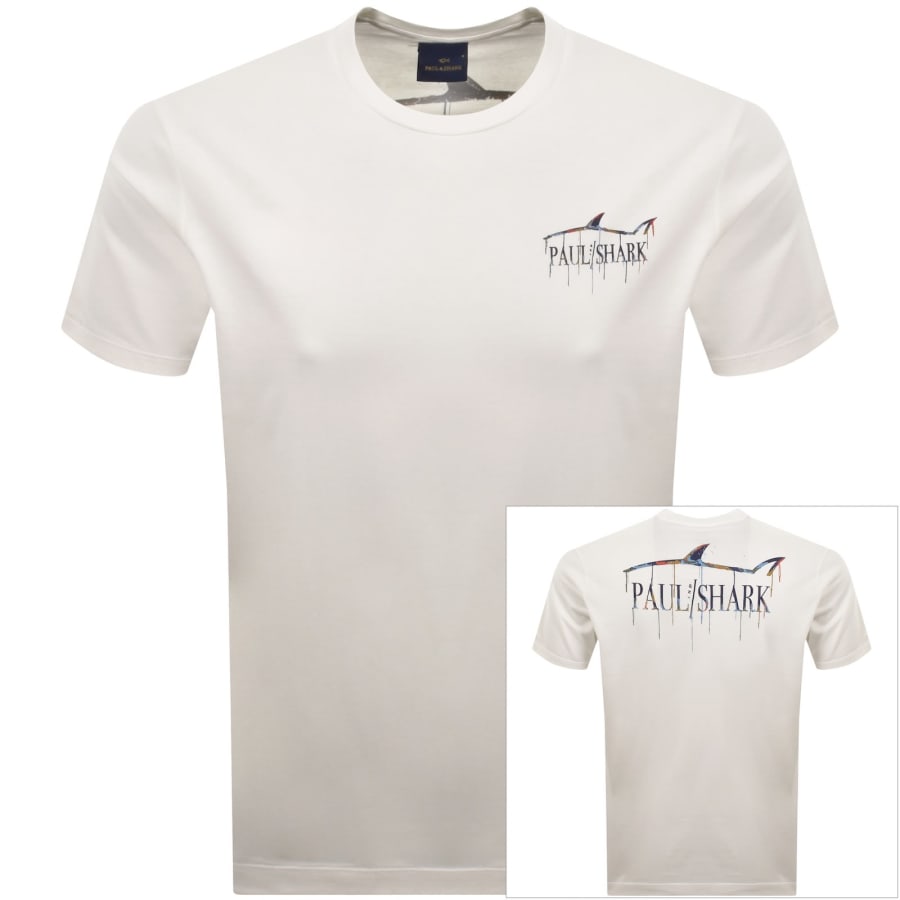 Paul And Shark Graphic T Shirt White | Mainline Menswear us